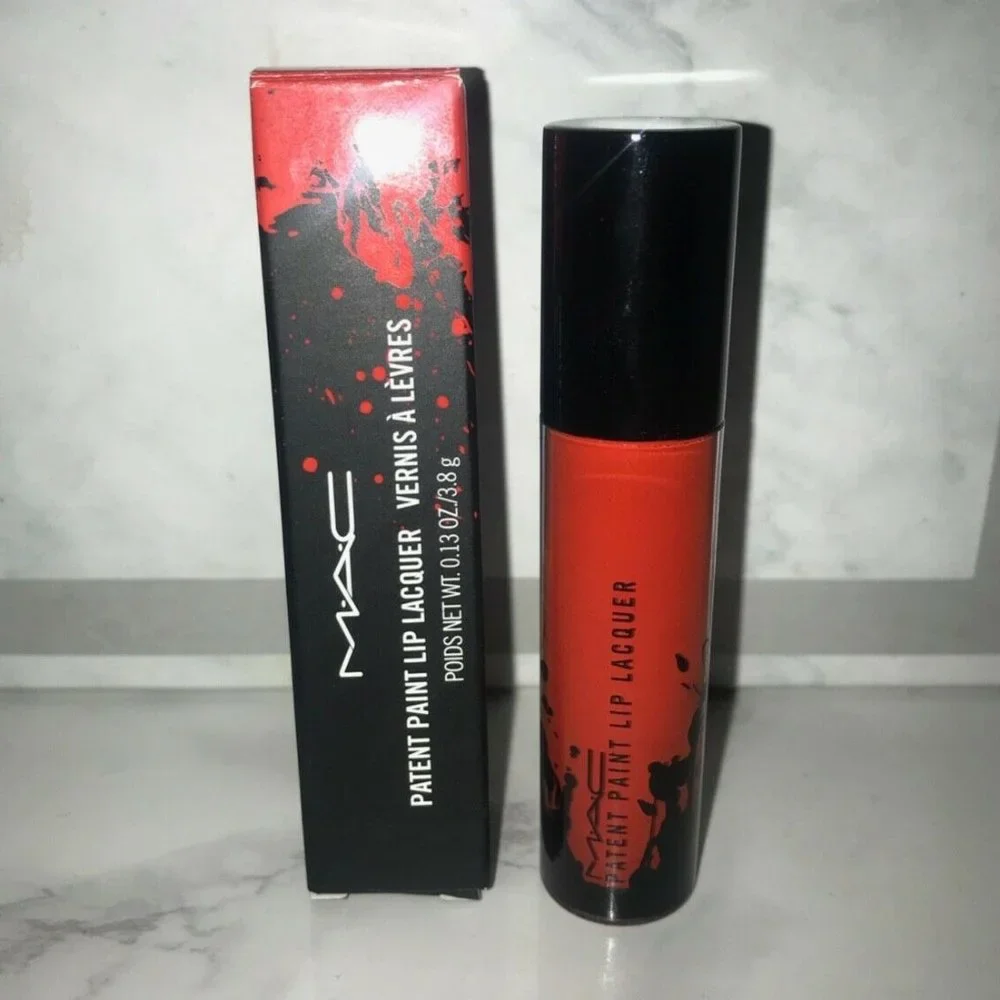 MAC RED ENAMEL Liquid lipstick gloss NIB Lip Lacquer Patent Paint last one!